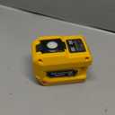 220W Power Inverter Compatible with Dewalt 20V Battery, DC 20V to AC 110V Portable Power Station with 1 AC Outlet, 2 USB Ports & 1 Type-C Fast Charging, 400LM LED Work Light (Yellow)