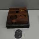 54mm Espresso Tamping Station V3 Walnut Portafilter Holder Espresso Organizer for Breville Machines with Tamper Holder, Distributor Slot, and Multi Accessory Storage