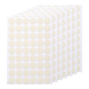 uxcell 7 Sheets/378PCS Self Adhesive Screw Hole Stickers, 2.1cm/0.83" PVC Screw Hole Covers Hole Stickers for Furniture Wood Cabinet Wall Desk Table Bookcase, Creamy White
