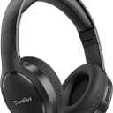TuneFlux Bluetooth Headphones,70H Playtime Bluetooth 6.0 Wireless Headphones,3 EQ Music Modes Foldable Lightweight Over Ear Headset with Clear Call,HiFi Deep Bass for Home Office Travel (Black)