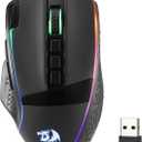 Redragon M991 Wireless Gaming Mouse, 26000 DPI 3-Mode Mice with Professional Sensor, Durable Power Capacity, Customizable Macro and RGB Backlight for PC/Mac/Laptop, Black