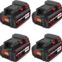 4 Pack 18V 6.0Ah Lithium Ion Battery Replacement for Milwaukee m-18 Batteries 48-11-1840 48-11-1850 48-11-1860 48-11-1830
