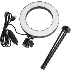 Hemoton 2pcs Led Ring Light Stand Light for Live Streaming and Makeup Selfie Lamp for Night Photography Includes Desktop Tripod and Phone Holder