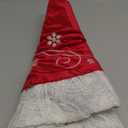 XAMSHOR Red Christmas Tree Skirt 32 Inches Snow Sequin Embroidery with White Trim Border Decor for Xmas Holiday Party Ornaments