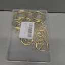 20 Packs Gold Curtain Rings and Shower Curtain Hooks Set, 30mm/1.18 Inch Internal Diameter Metal Drapery Pin Hooks for Window Door Drapes (Gold)