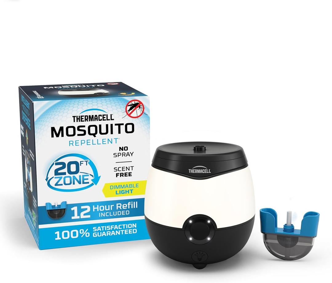 Thermacell E-Series Rechargeable Mosquito Repeller with 20 Mosquito Protection Zone; Bug Spray Alternative; Scent Free