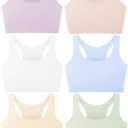 Boboking Teen Girls Seamless Racerback Training Bra Sports Bras-No Pads with Double-Layer Chest Support 13-14Years