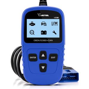VDIAGTOOL VD10 OBD2 Scanner Code Reader Car Diagnostic Tool Engine Fault Code Reader for Turn Off CEL with Freeze Frame/I/M Readiness for All OBDII Protocol Cars, OBD2 Scanner Diagnostic Tool (Blue)