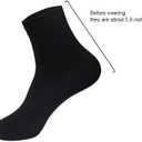 Bamboo Low Quarter Thin Ankle Sock for Men and Women Natural Breathable Comfortable Socks 6 Pairs (Black, L)
