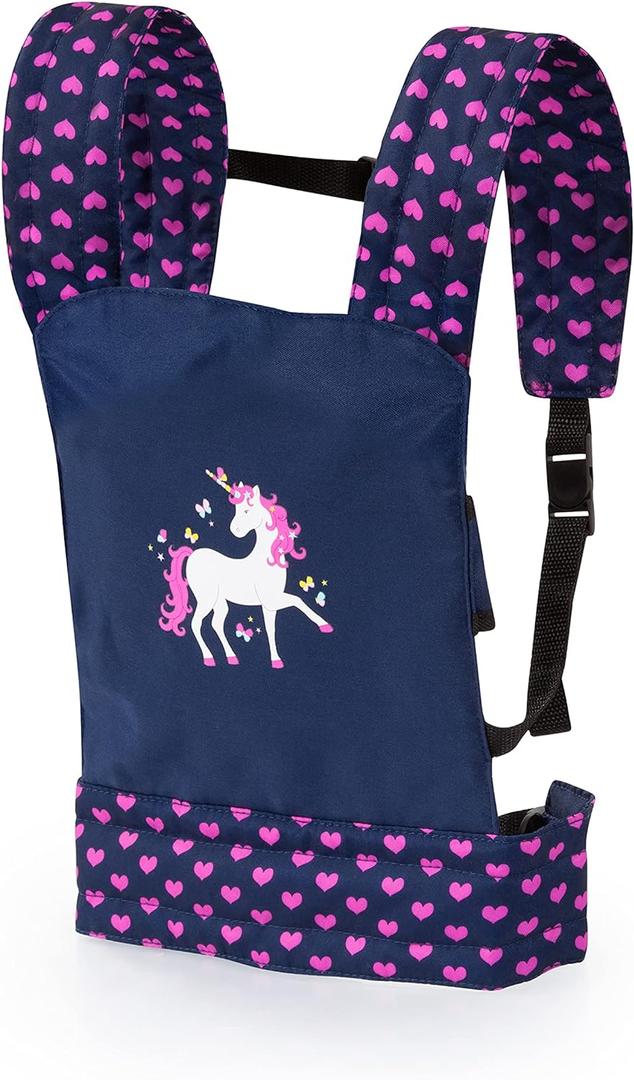 Bayer Deluxe Doll Carrier, Blue with Unicorn