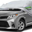 KEYOOG 6Layer Full Car Cover is AllWeather Waterproof, Universal in All Seasons, Snow Prevention, Rainproof, Acid Rainproof, Sunscreen, UltravioletProof, Fit SUV and MPV 201x211"/16.7x17.5 ft