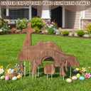 Thyle 7 Pcs The Empty Tomb Easter Scene and Cross Decoration Easter Jesus Resurrection Yard Sign with Stakes Jesus Nativity Scene Religious Christian Decoration for Outdoor Garden Porch Lawn