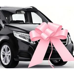 Big Car Bow, 30 Inch Giant Bow for Car, Giant Car Bow, Large Giant Bow for Present, Large Gift Wrapping Bow for Birthday, Surprise Party, Christmas, Wedding Reception, Festival (Pink)