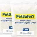 PetSafe ScoopFree Premium Crystal Cat Litter - Outperforms Clay Litter - Refill Packs - Reusable Tray Compatible - Fragrance Free - 4.3 lb Bags - 2 Pack