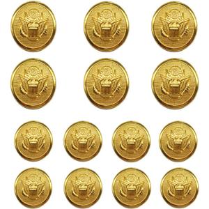 14pcs Gold Blazer Buttons for Suits Blazers Sport Coats 20mm 15mm Metal Shank Blazer Buttons Set for Sewing Coats Suits Blazers (MB20110)