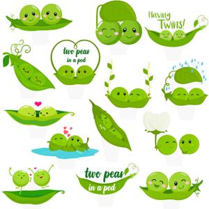 Two Peas in a Pod Twins Cupcake Toppers Twins Baby Shower Decorations 48Pcs Pea Party Cake Topper Decorations Sweet Pea Cupcake Picks for Two Peas in a Pod Twins Gender Reveal Birthday Party Supplies