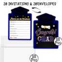Advice Cards for Graduate, Graduation Decorations, Blue Advice Card for Class of 2026 Graduation Party, Favor Cards for High/College/Senior School, Party Decoration And Supplies, 20 Cards + Envelopes