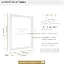 MCS Canvas Float Frames 16x20 Frame, White Frame for Finished Canvases, Vertical & Horizontal Wall Hanging Large with Adhesive for Canvas Paintings (1-Pack)