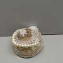 Small Flower Girl Baskets Set of 2 - Easter Basket Small Wicker Basket with Handle of Pearl, Bows & Waterproof Lining for Wedding Flowers, Sweets, Gifts and Home Decor - Lightweight & Multifunctional