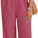 AGERWAY Womens Summer Jumpsuits Dressy Rickrack Trim Square Neck Casual One Piece Sleeveless Wide Leg Long Pant Rompers (S)