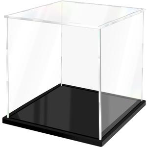 Acrylic Display Case for Collectibles Assemble Clear Acrylic Boxes for Display Thickened Glass Case for Lego Figures Doll Hobby Toys (6.7x6.7x6.7 inch; 17x17x17 cm)