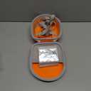 Storage Case Compatible with YOTO Mini (2024 Edition) Kids Screen-Free Bluetooth Audio Player+ Wired Headphones Bundle(Gray Case,Orange Zipper)