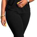 Lounge Sets for Women 2 Piece Summer Casual Jogger Workout Outfits Short Tops Long Pant Sweat suit leggings set (Black, M)