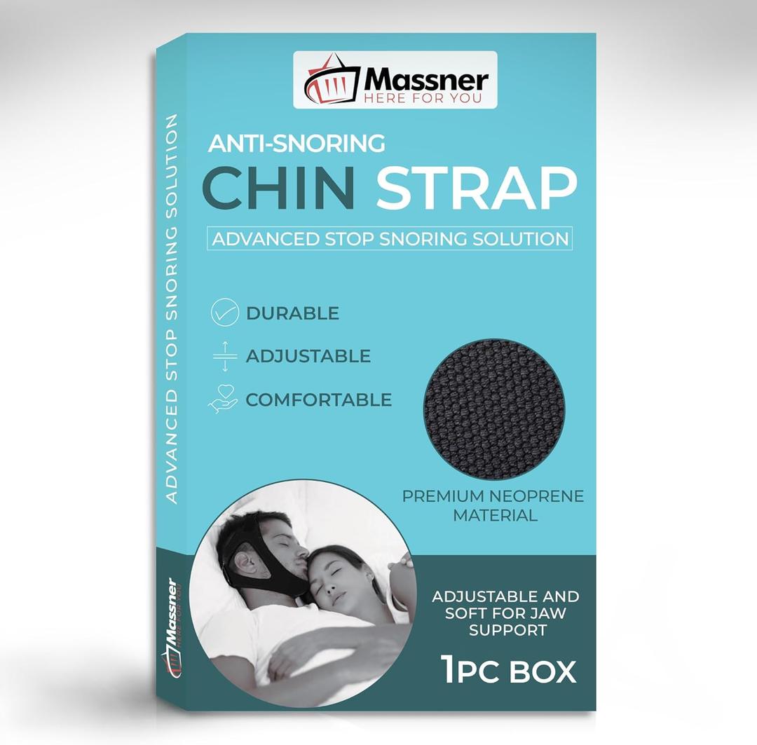 Premium Chin Strap for Sleeping, Breathable, Comfortable CPAP Chin Strap for snoring- Airflow jaw Strap for Men and Women, Adjustable Snore Stopper Chin Strap, Keep Mouth Closed While Sleeping