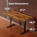 ErGear Height Adjustable Electric Standing Desk, 48 x 24 Inches Sit Stand up Desk, Memory Computer Home Office Desk, Vintage Brown
