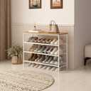 SUOERNUO 4 Tier Shoe Rack Organizer for Closet Shoe Storage for Entryway