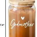 NewEleven Mother Day Gift For Godmother - Will You Be My Godmother From GodChild - Pregnancy Announcement Gifts For God Mother, Godmom, Godparents - 16 Oz Coffee Glass