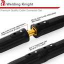 LC40 Welding Cable Connector Set Male and Female for 1/0 Thru 2/0 Cable Capacity 350 Amp 50-70 SQ-MM Black & Red 2-Set
