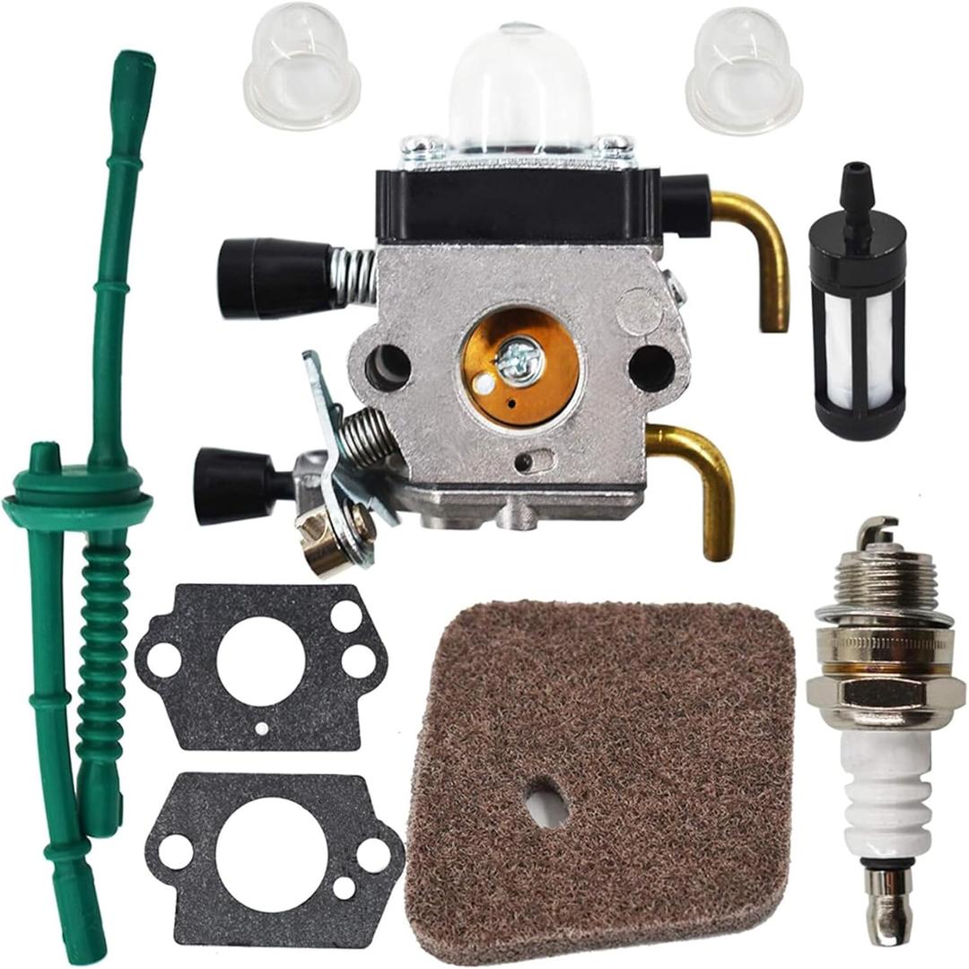 labwork FS55R FS45 FS38 Carburetor Kit Replacement for Stihl HS45 FS55 KM55R FS46 FS55RC FS 55R HS 45 FS 38 FS 45 FC55 FS45C HL45 FS46C KM55 FS55C FS55T FS45L String Trimmer Weed Eater and Cutters