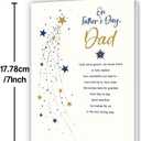 5 x Elegant Father's Day Card for Dad, Meaningful Fathers Day Card Gifts from Daughter Son, Meaningful Double Sided, Fathers Day Family Celebration Decorations