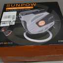 SUNPOW Retractable Garden Hose Reel - 1/2 inch x 50ft Wall Mounted Hose Reel with 3/4 inch Brass Fitting & 10 Function Sprayer Nozzle - Any Length Lock, Auto Rewind System, 180Swivel Bracket - Grey
