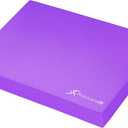 ProsourceFit Exercise Balance Pad  Large Cushioned Non-Slip Foam Mat & Knee Pad for Fitness, Stability Training, Physical Therapy, Yoga 15"x19" (Purple - XL - (18.75" x 15"))