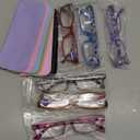 Gaoye 2.5 Reading Glasses for Women, 6 pack Fashion Readers for Women Spring Hinge Eye Glasses, Blue Light Reading Glasses (*C1 Mix Color)