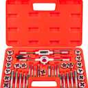 40PCS Metric Tap and Die Set, Metric Tap Set M3-M12, Threading Tool Kit, Full Accessories for Internal and External Threading
