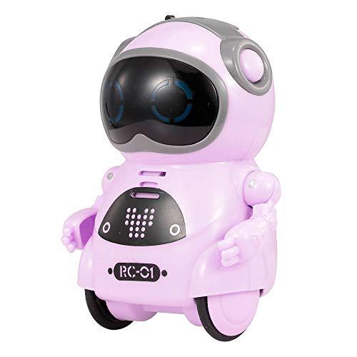 GoolRC 939A Pocket Robot Talking Interactive Dialogue Voice Recognition Record Singing Dancing Telling Story Mini Robot, Pink