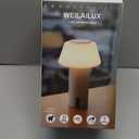 WEILAILUX Shower Lamp Waterproof, Outdoor Cordless Table Lamp Rechargeable, Portable Battery Operated Light, Touch Dimmable Night Light for Bedroom/ Patio/ Dinning/ Camping (Black)