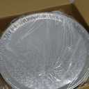 15 Pack Serving Platters 16, Large Disposable Aluminium Foil Serving Trays for Parties, Silver Embossed Foil Serving Dishes/Plates for Vegetable, Fruit, Slices of Cake, Cookies