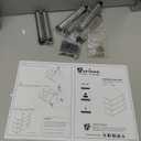 Furinno Turn-N-Tube Easy Assembly 4-Tier Petite Entertainment Center / TV Stand / TV Unit / TV Desk, Stainless Steel, Americano/Chrome