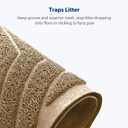 WePet Cat Litter Box Mat(No. 02-2), Kitty Premium PVC Pad, Durable Trapping Rug, Phthalate Free, Urine-Resistant, Scatter Control, XXL 47 x 36, Beige (47x36 Inch (Pack of 1))