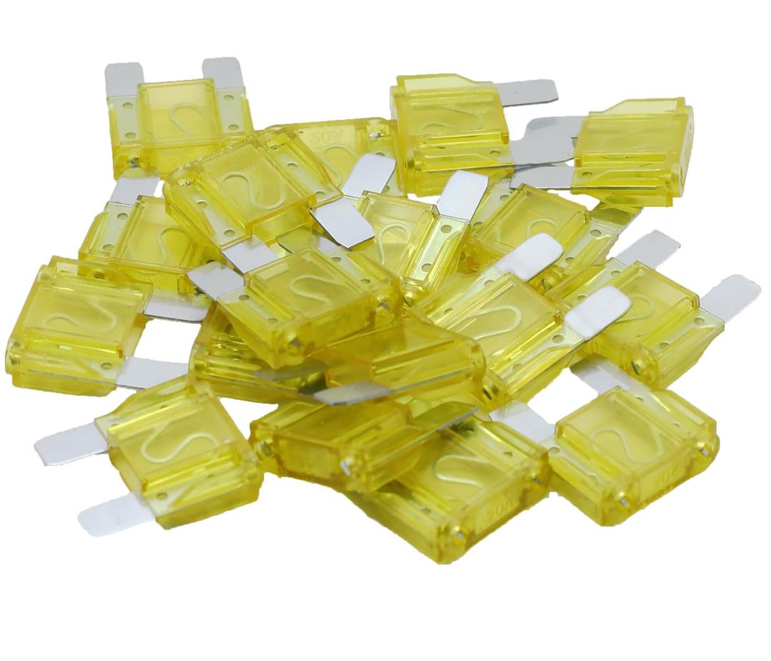 18Pcs 20A Maxi Fuses, 20AMP 32V Automotive Blade Maxi Fuse for Auto, Car, Rv, Boat, Truck (20A Maxi Fuse)