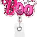 Halloween Nurse Badge Reel Retractable  Cute Ghost ID Badge Holder, Funny Work Badge Clip with Alligator Clip, Gift for Nurses, Teachers, Medical Workers, Nursing Students