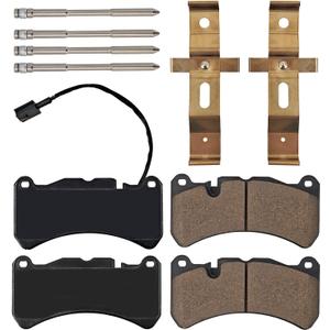 980139070 4 PCS Front Brake Pads Set for Maserati Quattroporte S/Sport GT 2007-2022, for Maserati Ghibli S Q4 2014-2022, for Maserati GranTurismo S 2008-2018 (for 6 Piston Front Caliper)