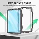 SEYMAC Case for iPad Pro 11 Case 4th/ 3rd/ 2nd/ 1st Gen (2022/2021/2020/2018), Full-Body Shockproof Protective Case with Screen Protector, 360 Rotating Stand and Hand/Shoulder Strap, Black