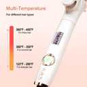 K&K Long Barrel Styler, 1 1/4 Inch Curling Iron with Clipped, Professional Ceramic Coating Hair Curler Wand, Dual MCH Heater up to 450F, Worldwide Voltage Curling Tongs for Traveling