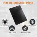 1Pack 1/4" A36 Steel Plate-12" x 24"Hot Rolled Steel Sheet,Weldable Metal Square Steel