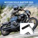 3.8" Motorcycle Shifter Peg Extension, Front Rear Heel Toe Shifter Pegs Fit for Harley Davidson Touring Street Glide Road Glide Road King Softail Sportster Trike Dyna (Black)